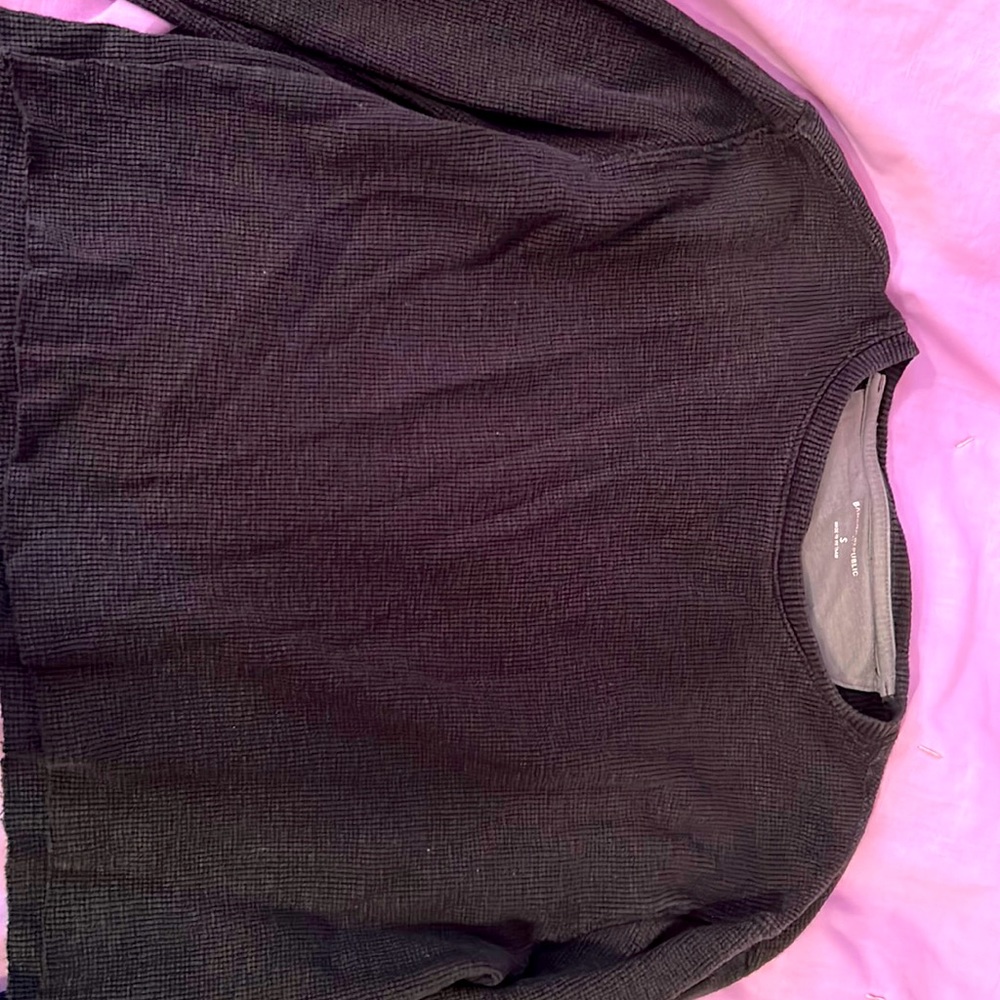 Black ribbed long sleeve